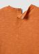 Orange pure cotton children's regular fit T-shirt with pocket_3
