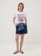 White pure cotton T-shirt with front print_1