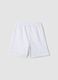 White pure cotton shorts with elasticated waist_1