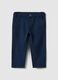 Children's regular fit blue linen-cotton blend chinos_0