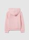 Girl's pink sweatshirt in cotton blend regular fit with print_1