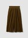 Pantaloni verdi in puro cotone a coste regular fit_0