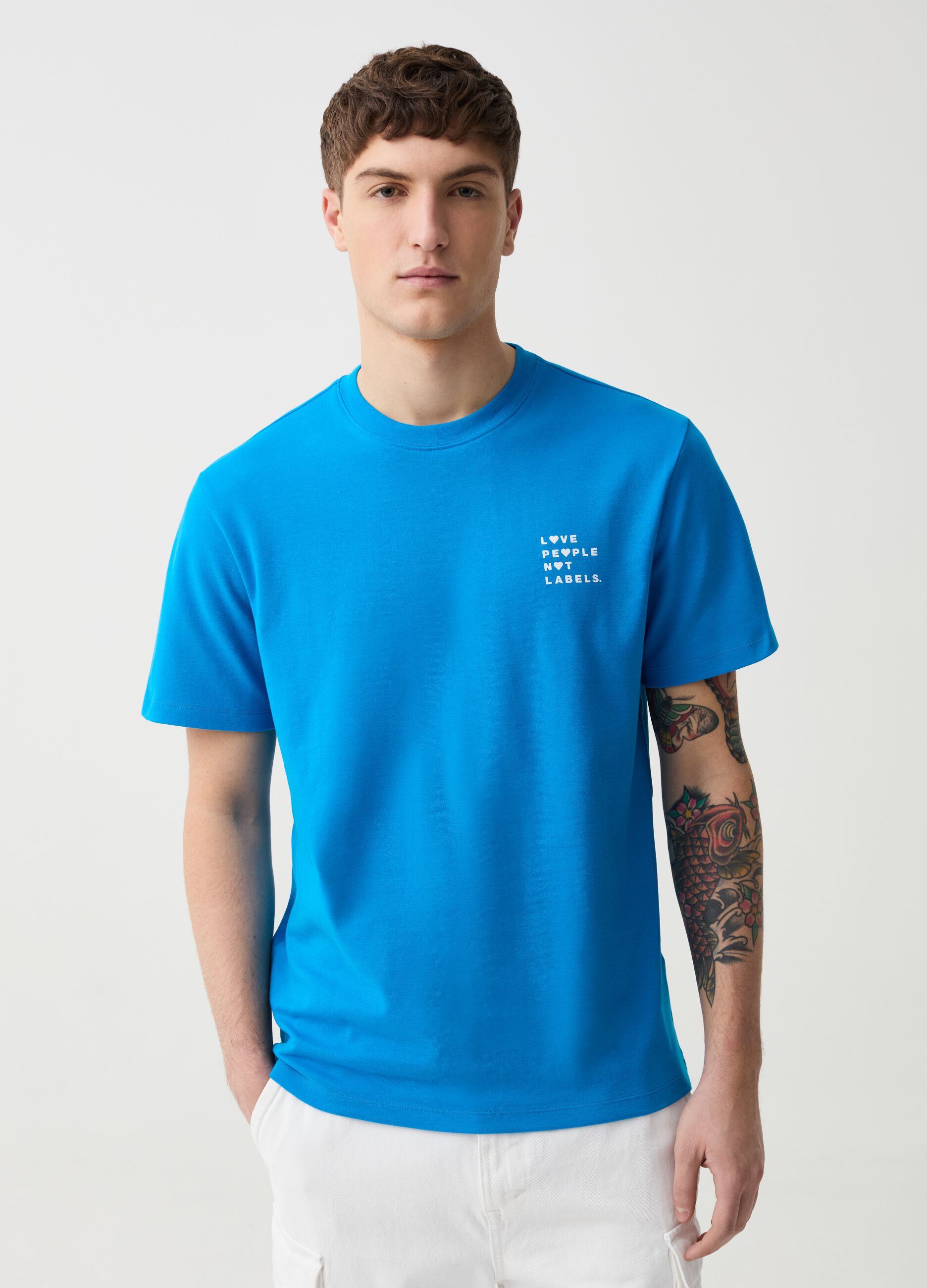 T-shirt in cotone stampa lettering