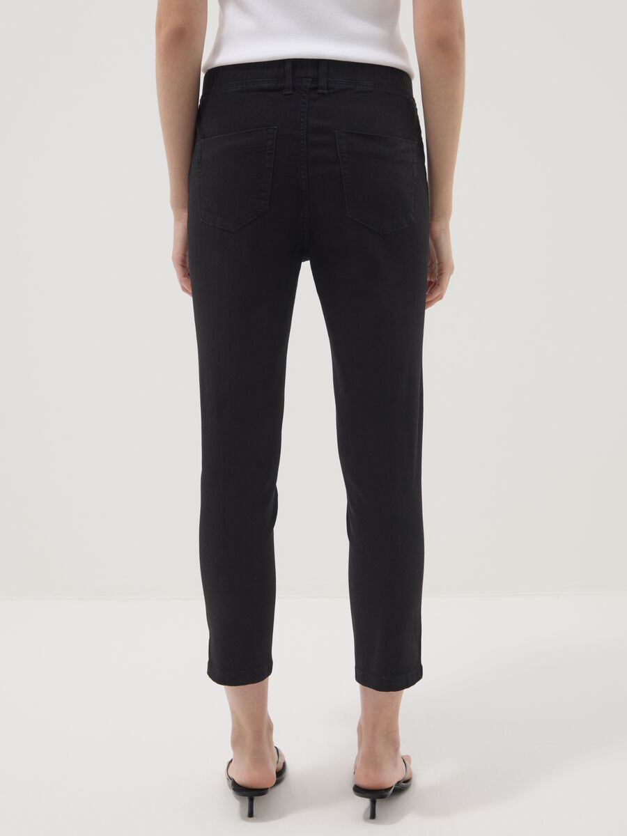 Schwarz Stretch-Denim-Mischgewebe Skinny-Fit Jeans_2