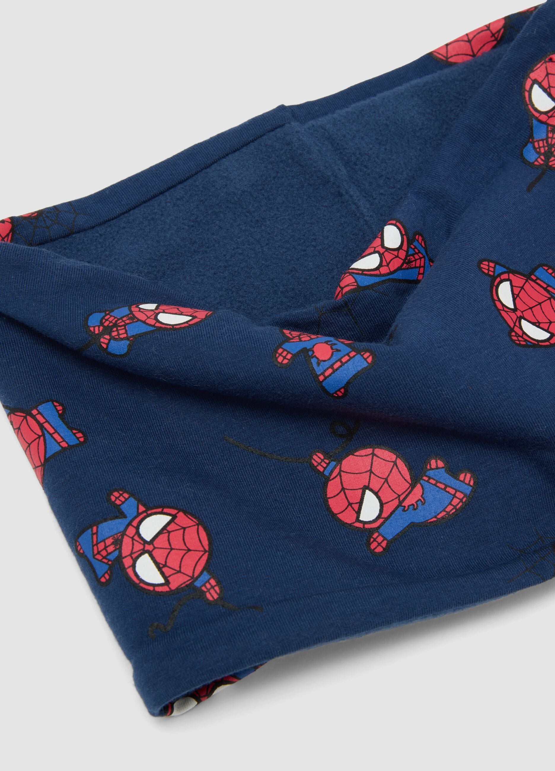 Scaldacollo blu in cotone organico elasticizzato a tema MARVEL Spider-Man