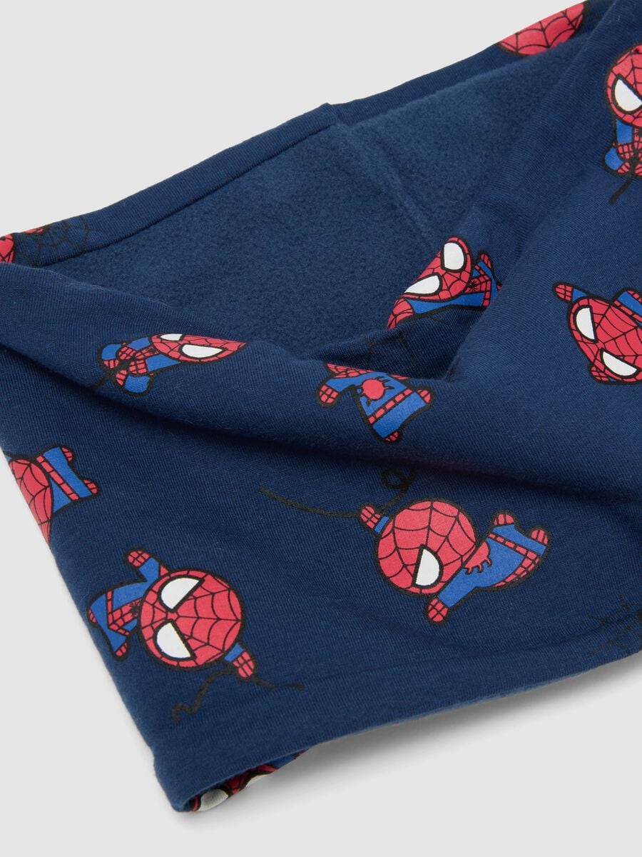 Scaldacollo blu in cotone organico elasticizzato a tema MARVEL Spider-Man_1
