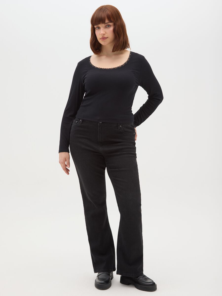 Black long-sleeve regular fit T-shirt_1