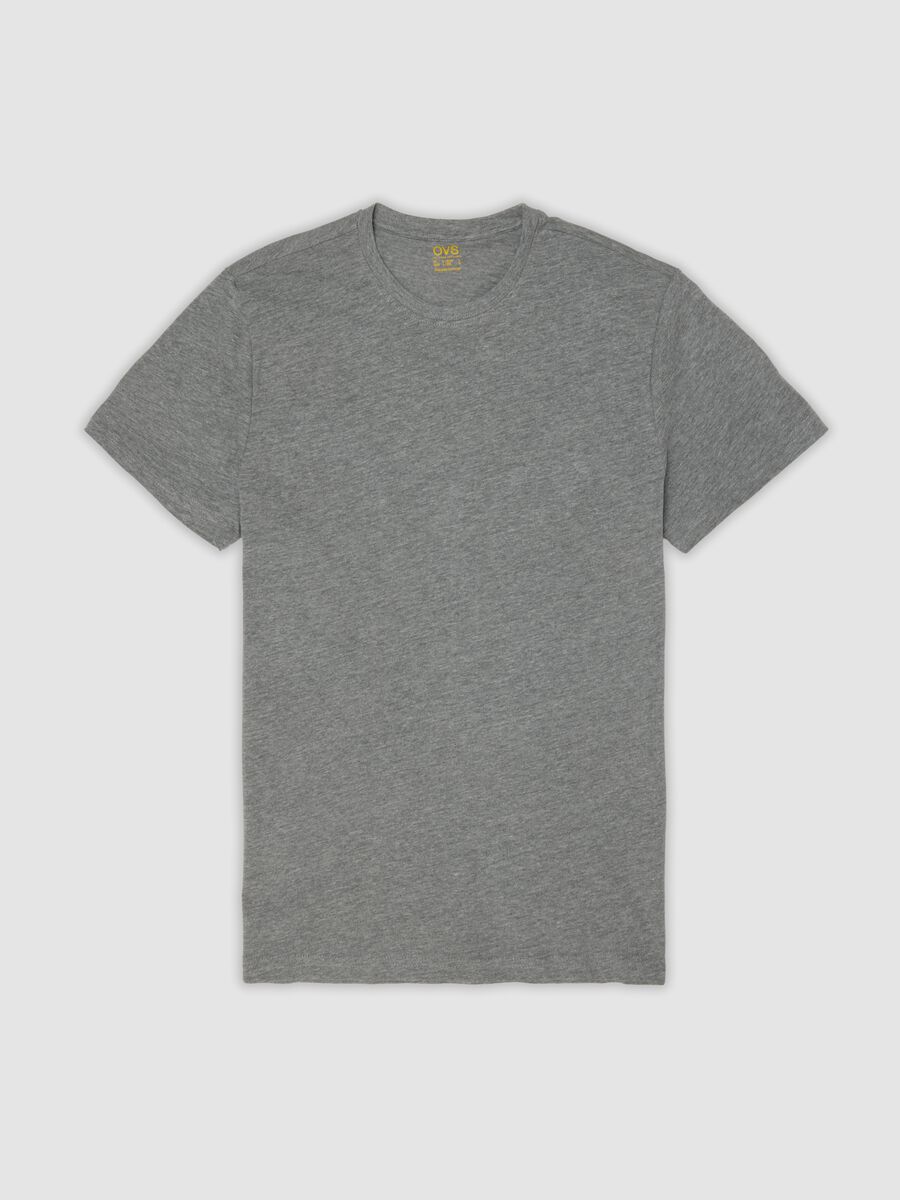 Graues Regular-Fit T-Shirt aus reiner Bio-Baumwolle_0