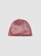 Gorro rosa em jersey de algod&atilde;o org&acirc;nico com bordado da Minnie para beb&eacute; menina_1