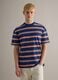 Multicolour striped pure cotton t-shirt with relaxed fit_0