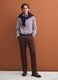 Brown regular-fit stretch cotton twill chino trousers_0