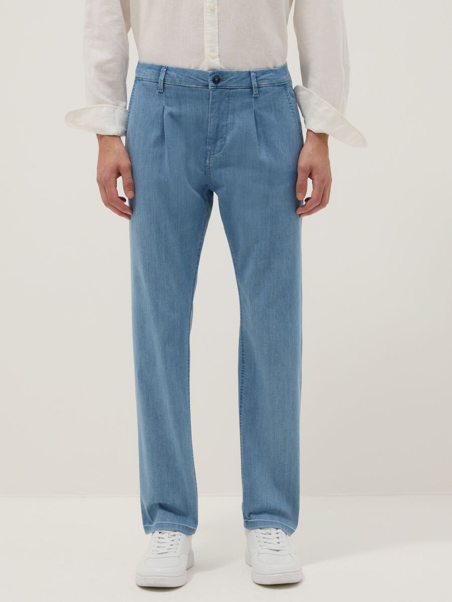 Hellblaue Stretch-Denim-Jeans, Regular Fit_1