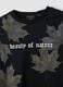 Black pure cotton T-shirt with "Beauty of nature" slogan_2