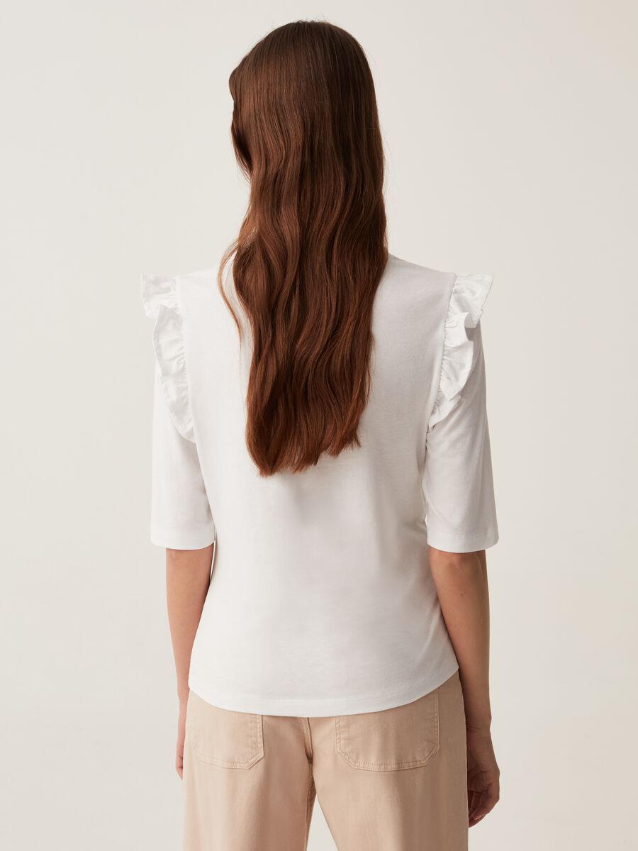 T-shirt with elbow-length sleeves and frill_2