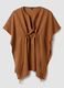 Caftan marron en pur lin_4