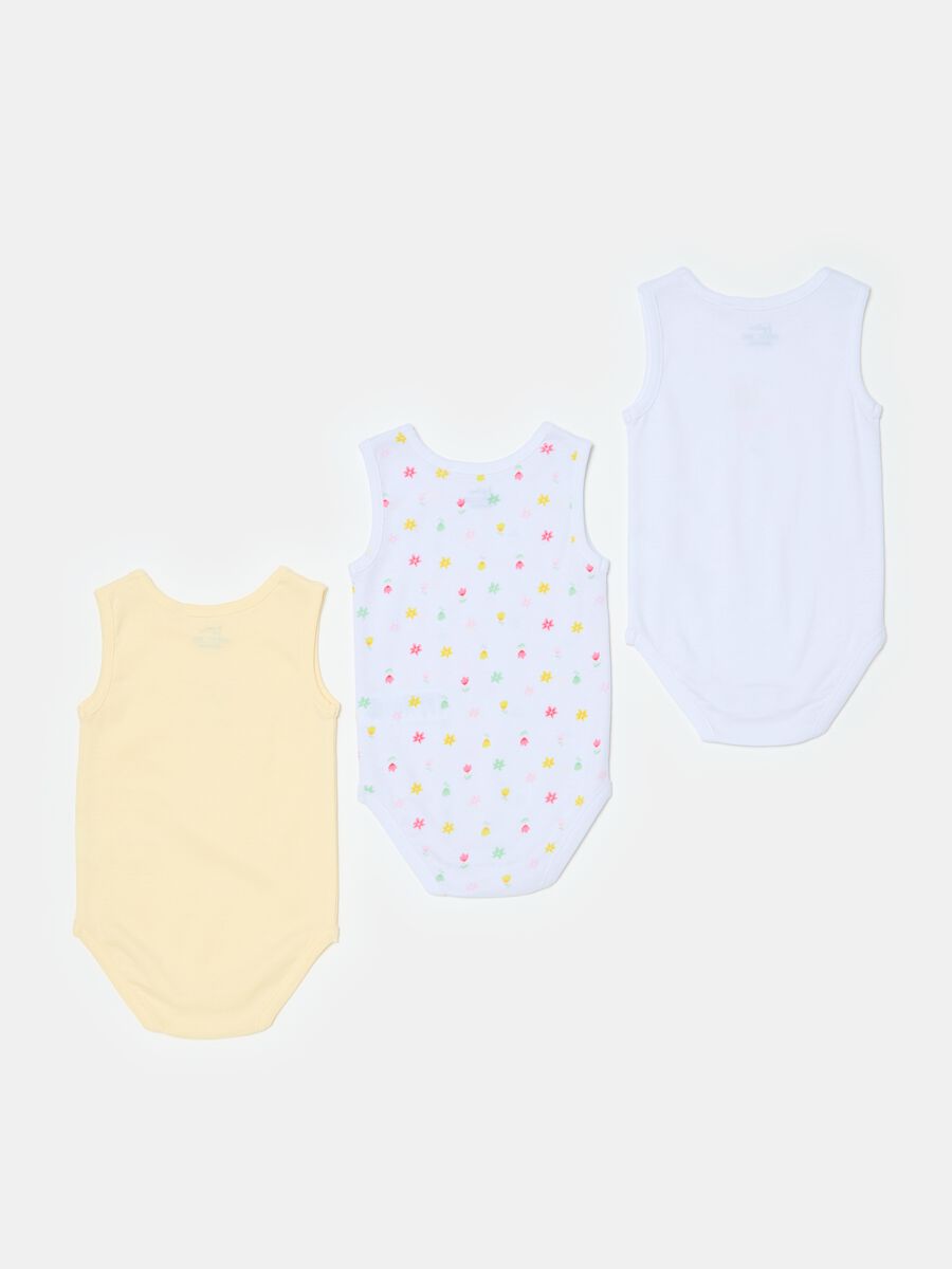 Three-pack bodysuits in organic cotton with print_1