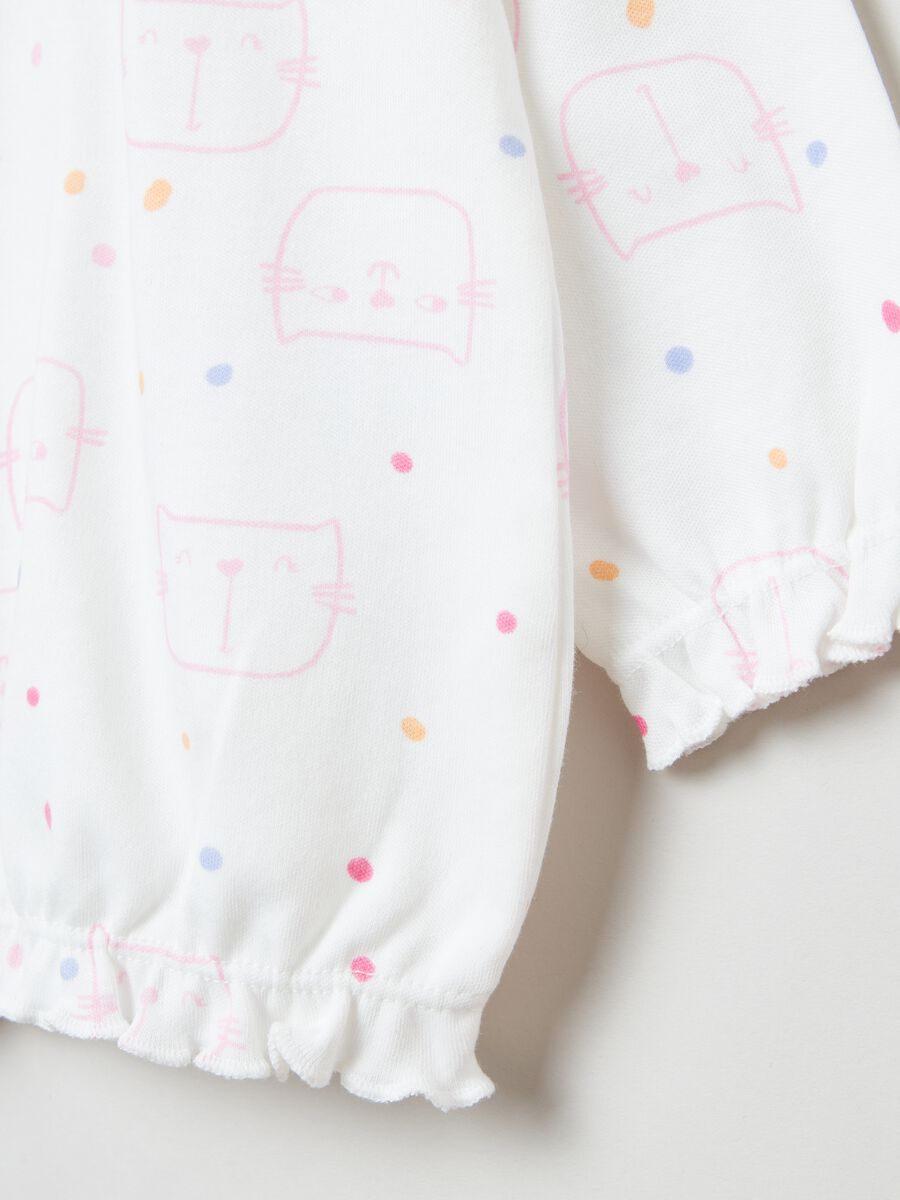 Cotton pyjamas with kitten print_2