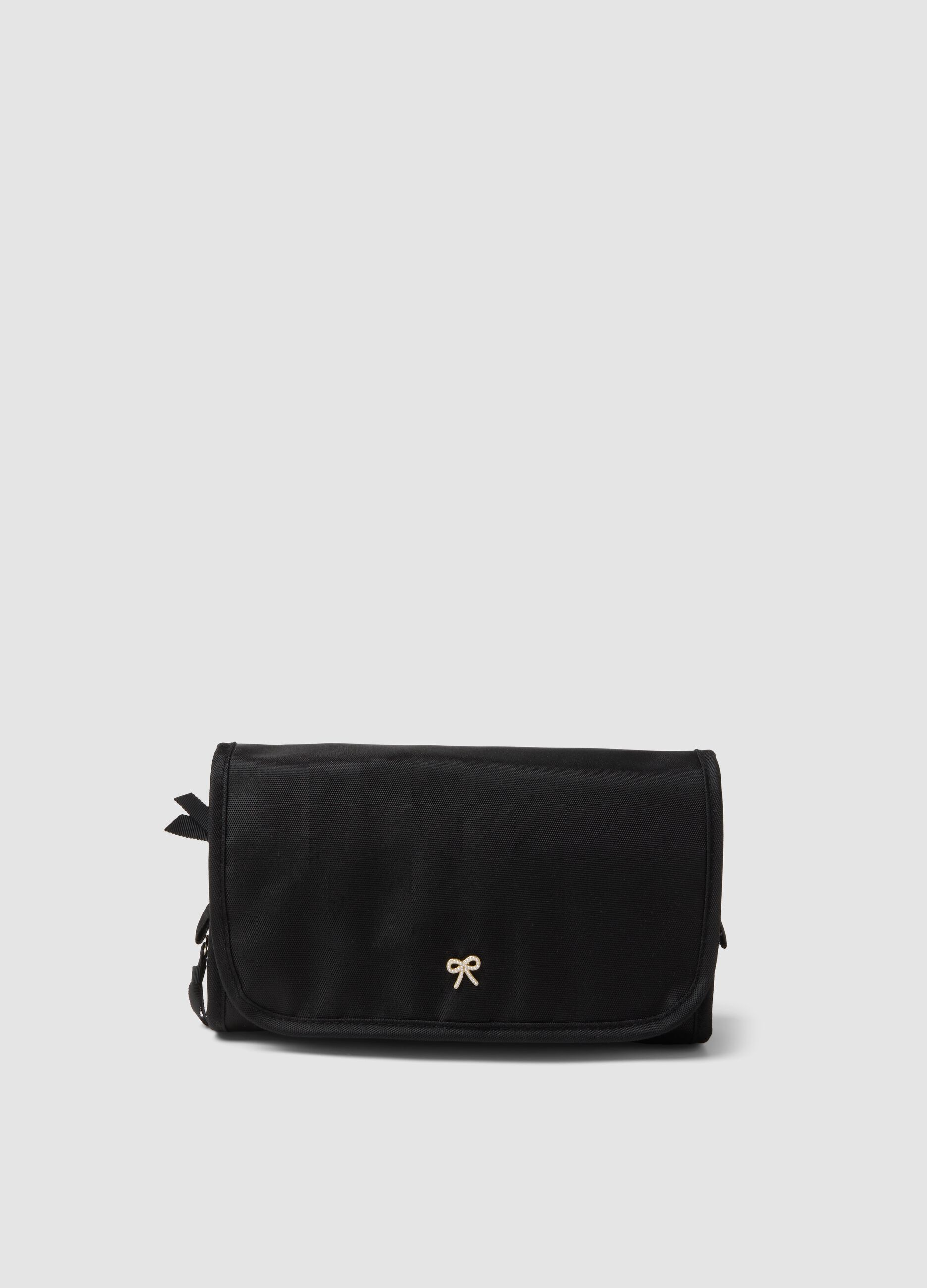 Necessaire de viagem preta com gancho
