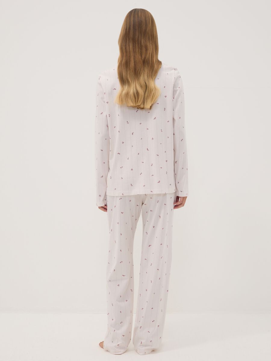 Pink pure organic cotton crew-neck pyjamas_3