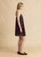 Violettes Kleid aus Baumwoll-Leinen-Mix mit schmalen Tr&auml;gern_2