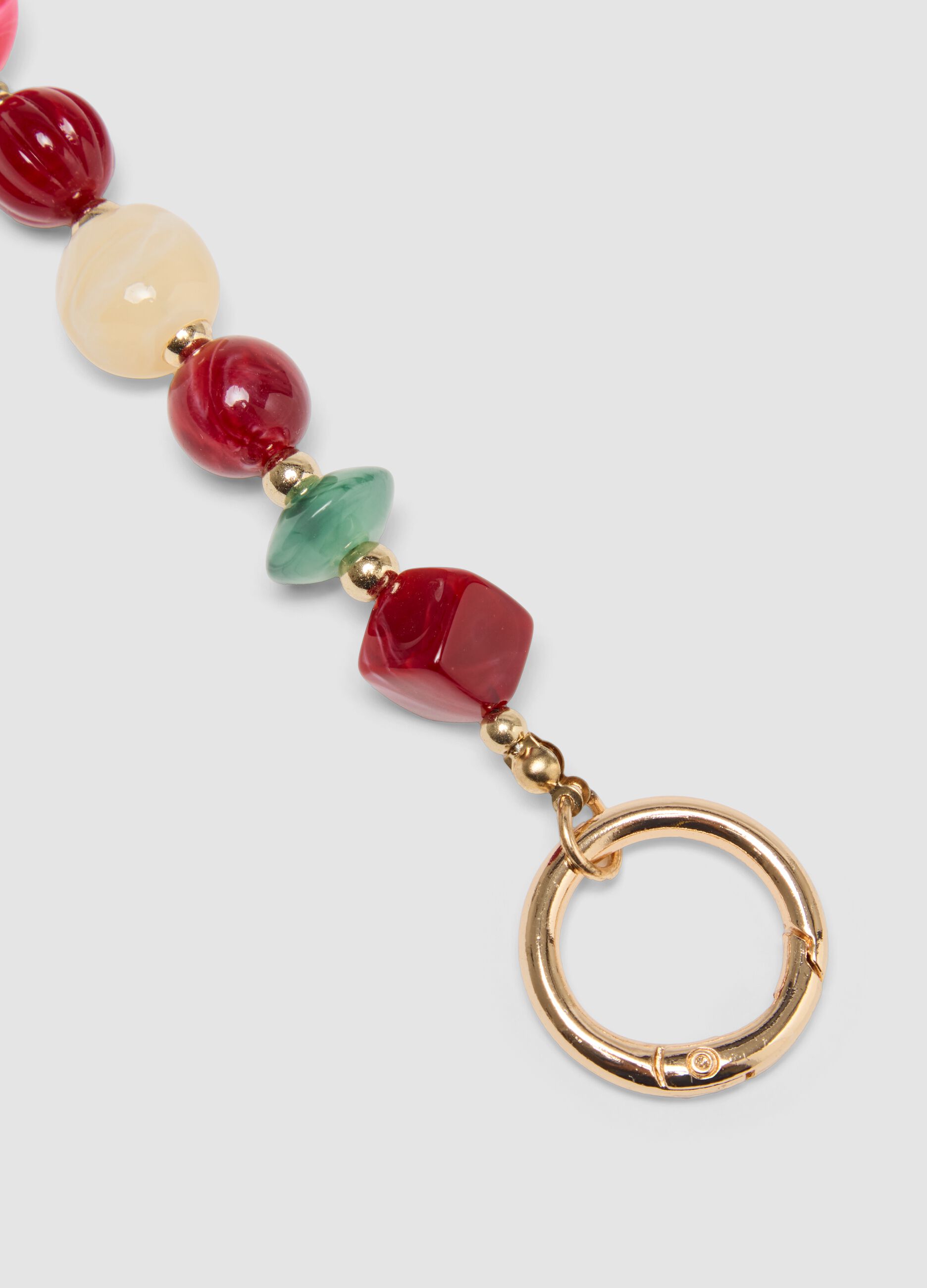 Mehrfarbiges Perlenarmband mit Ringverschluss