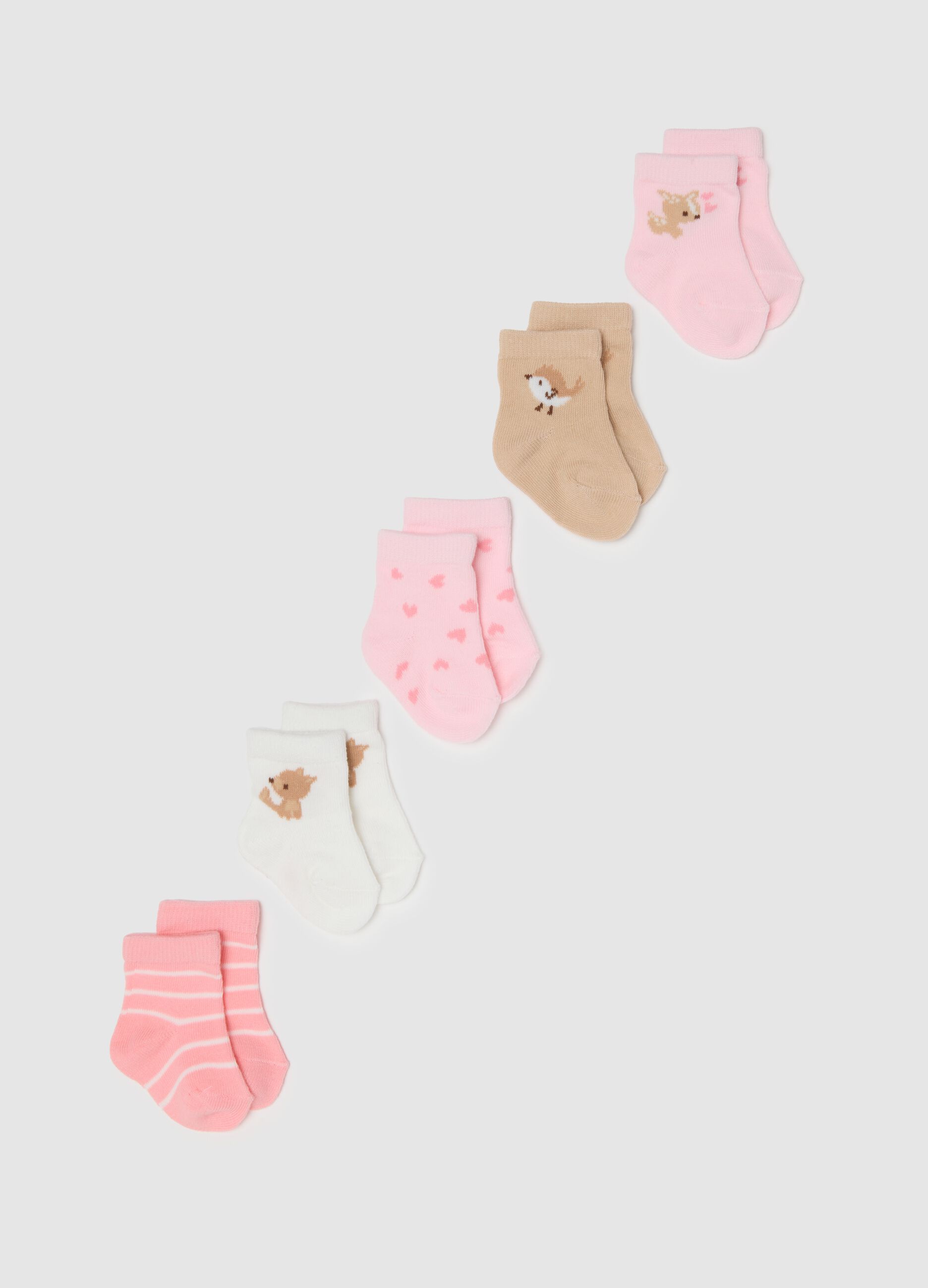 Multicolour Cotton Infant Sock Multipack