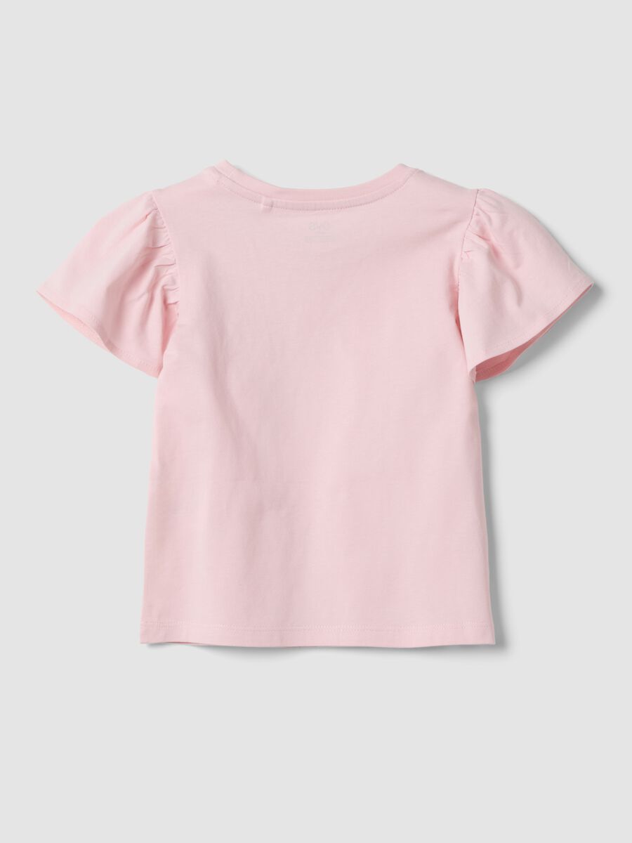Girls&rsquo; pink pure cotton regular-fit T-shirt with star_1
