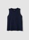 Blue pure cotton tank top_0
