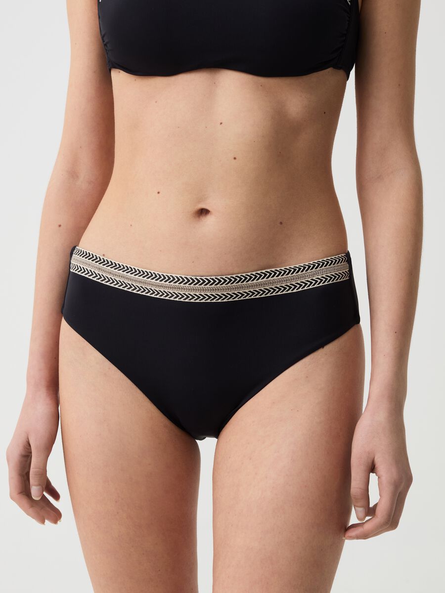 High-waisted bikini briefs with traditional insert_1