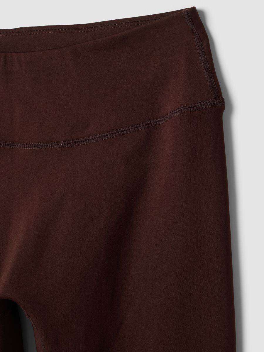 Brown high-waisted stretch leggings_7