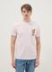 Regular fit pink pure cotton T-shirt with Americano prints_1