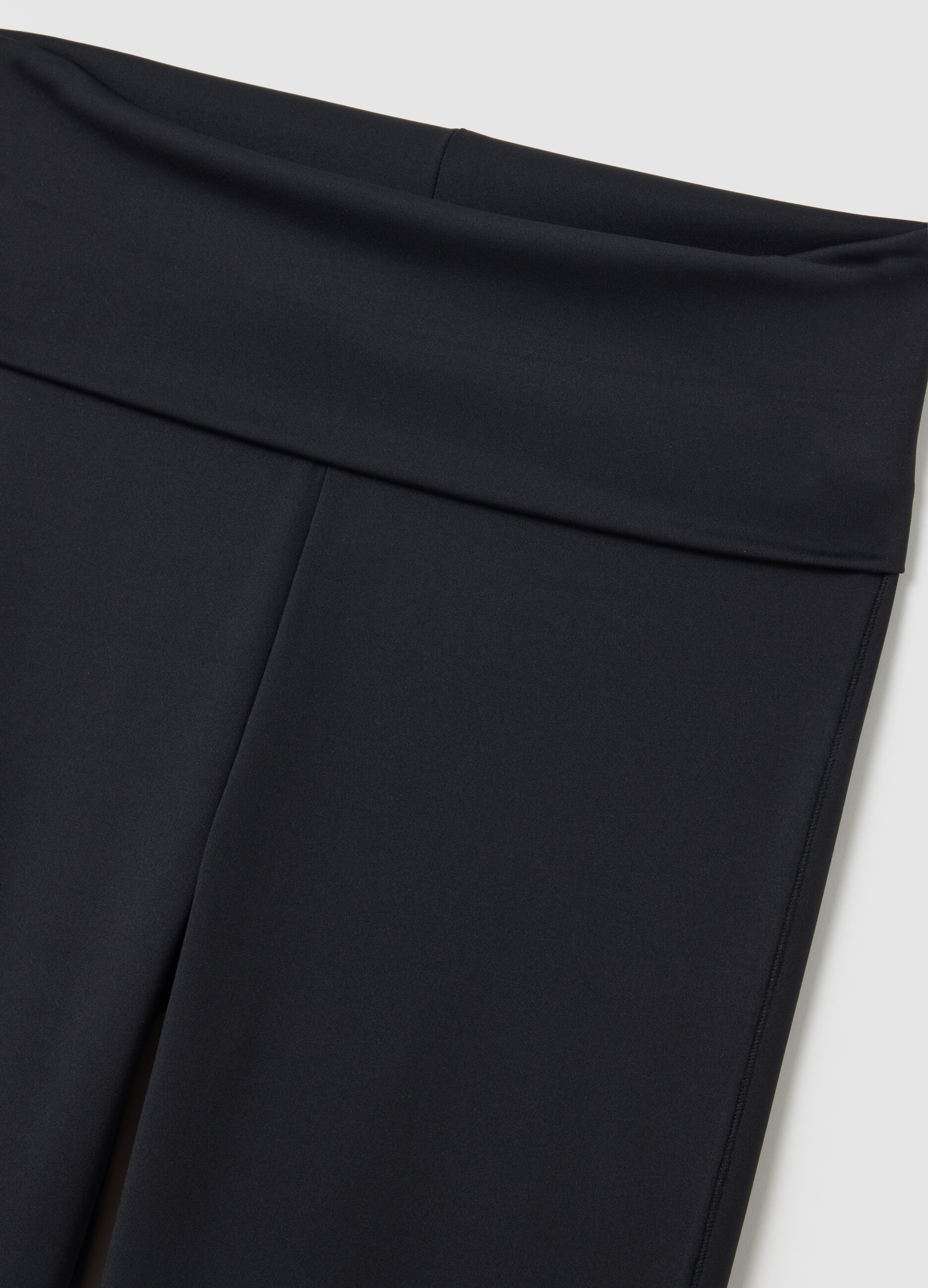 Technische Yoga-Flare-Hose Schwarz