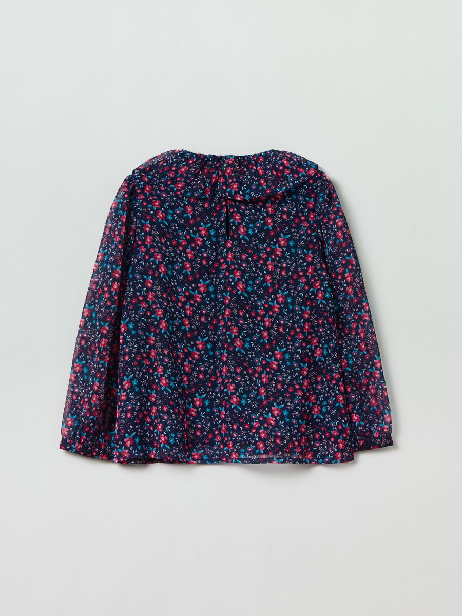 Floral blouse with flower collar_1