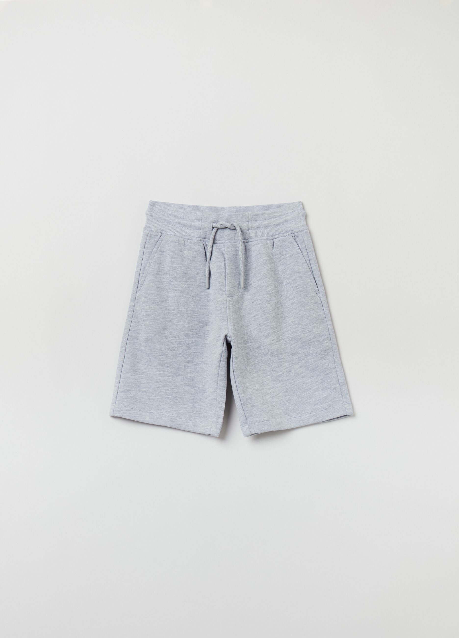 Fitness shorts in cotton with drawstring