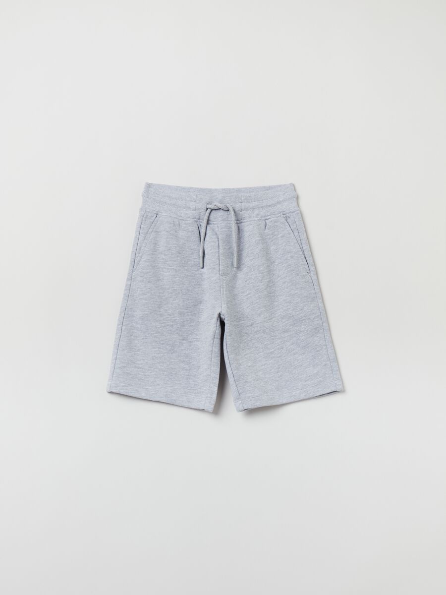 Shorts Fitness de algodón con cordón_0