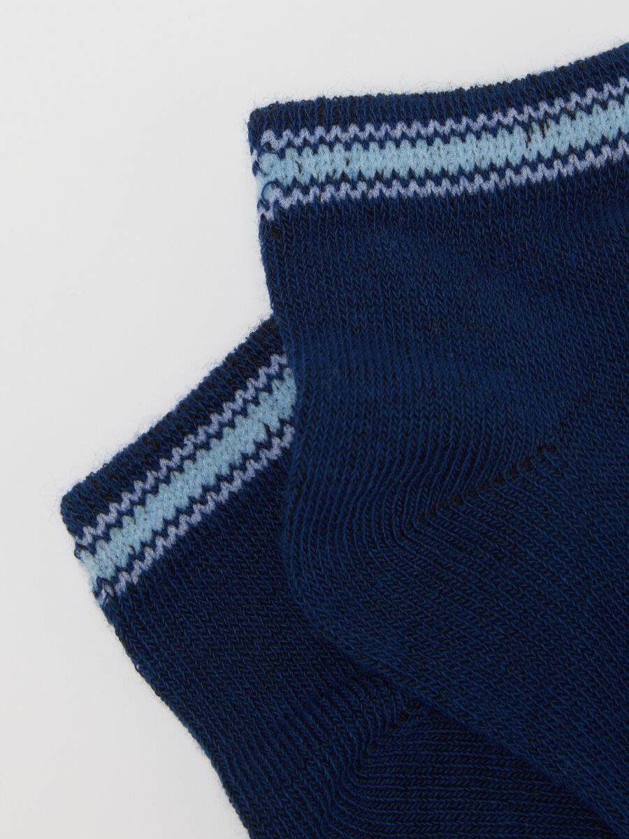 Pack of short cotton blend striped socks for infants_2