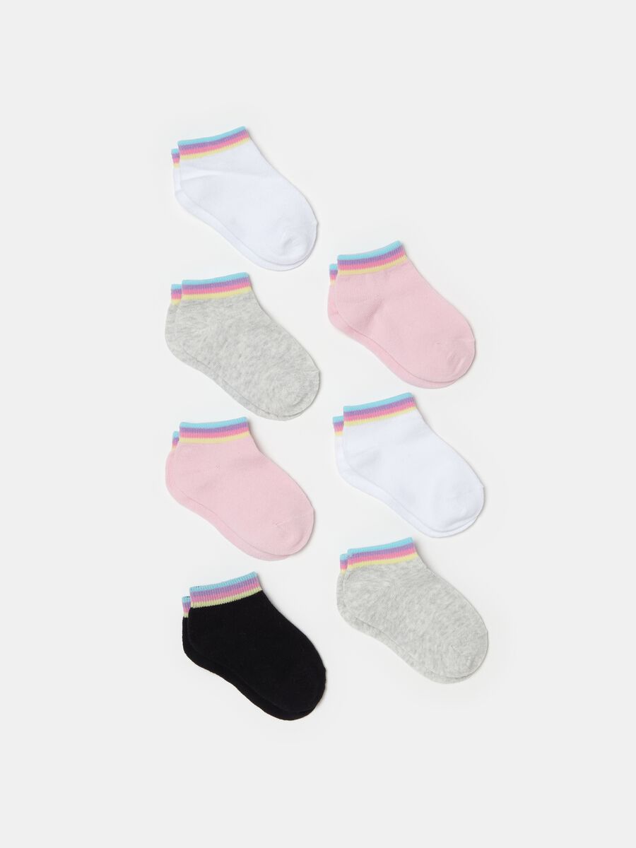 Seven-pair pack short socks in organic cotton_0