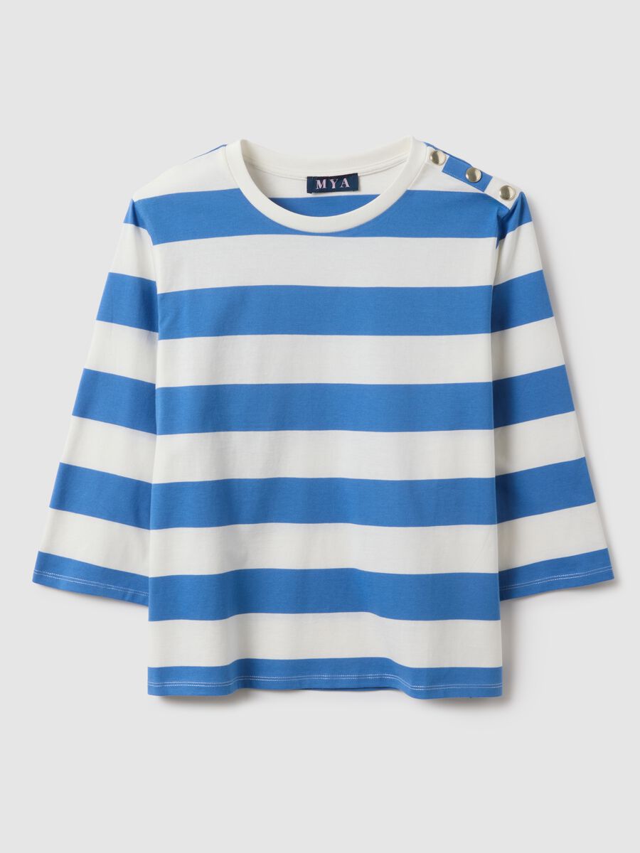Regular Fit Multicolour Striped Pure Cotton Jumper_0