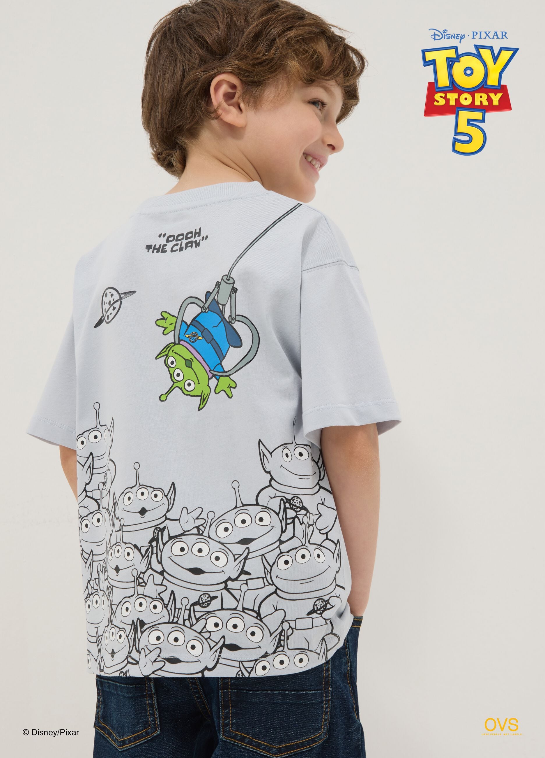 Graues T-Shirt aus reiner Baumwolle mit Toy Story-Print f&uuml;r Jungen