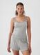 Stretch grey pyjama with lace details_0