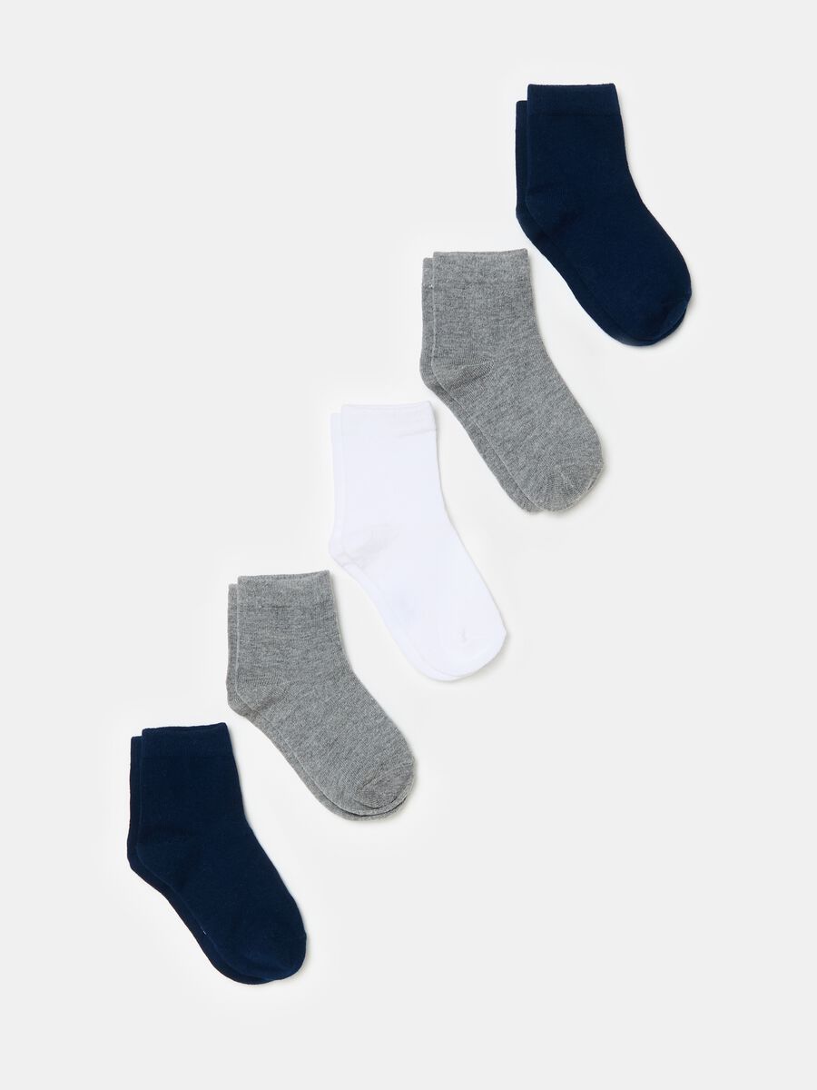 Five-pair pack socks in organic cotton_0