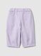 Purple lyocell and cotton baggy trousers for girls_1