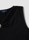 Black sleeveless stretch midi dress_1