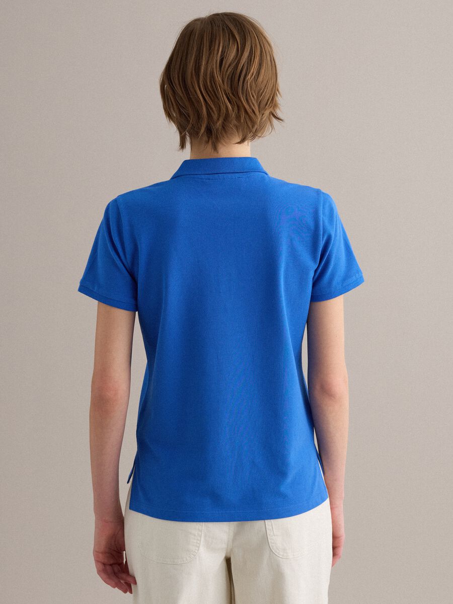 Blue Regular Fit Organic Cotton Polo Shirt_3