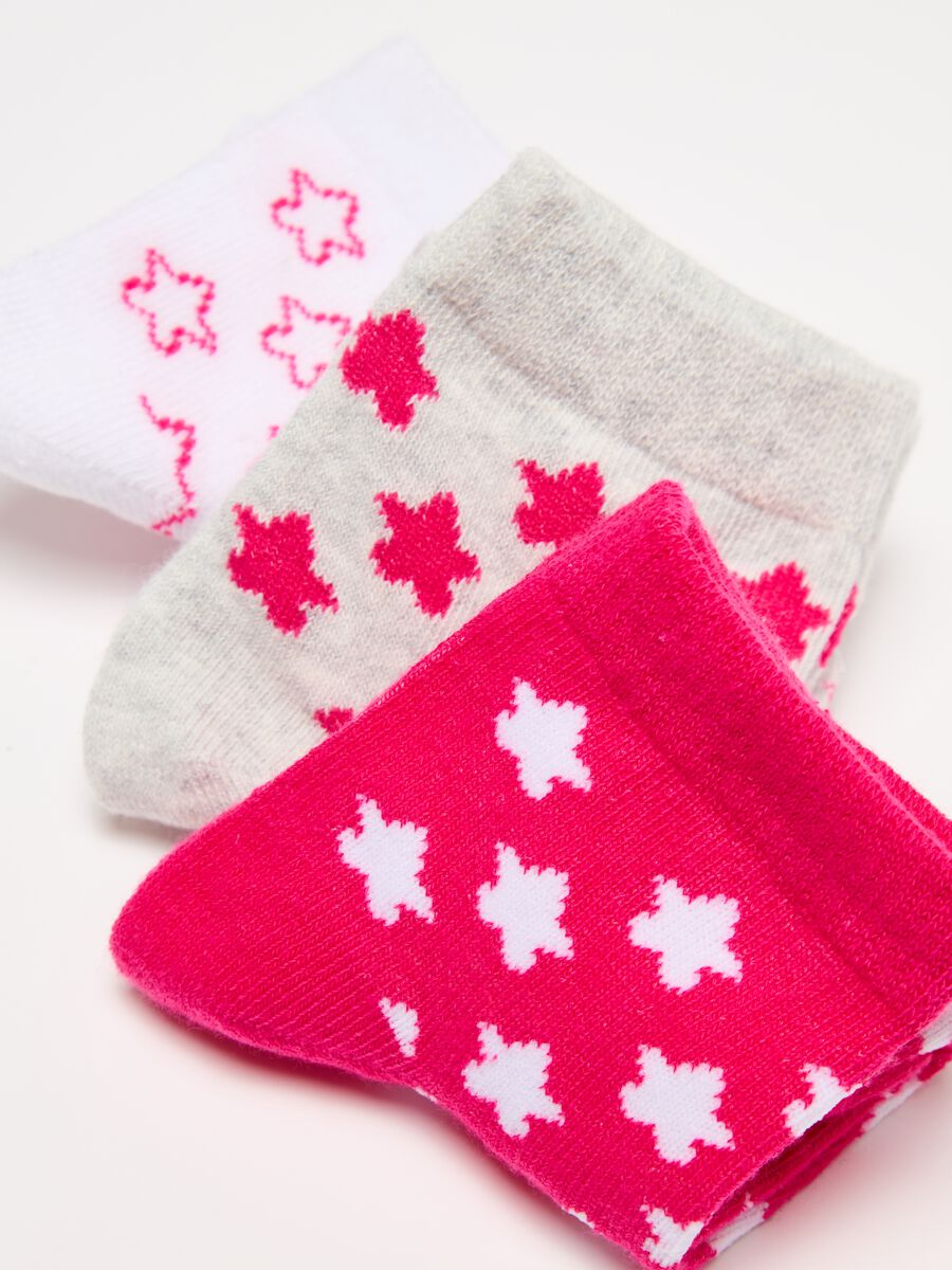 Five-pair pack socks in organic cotton with stars_2