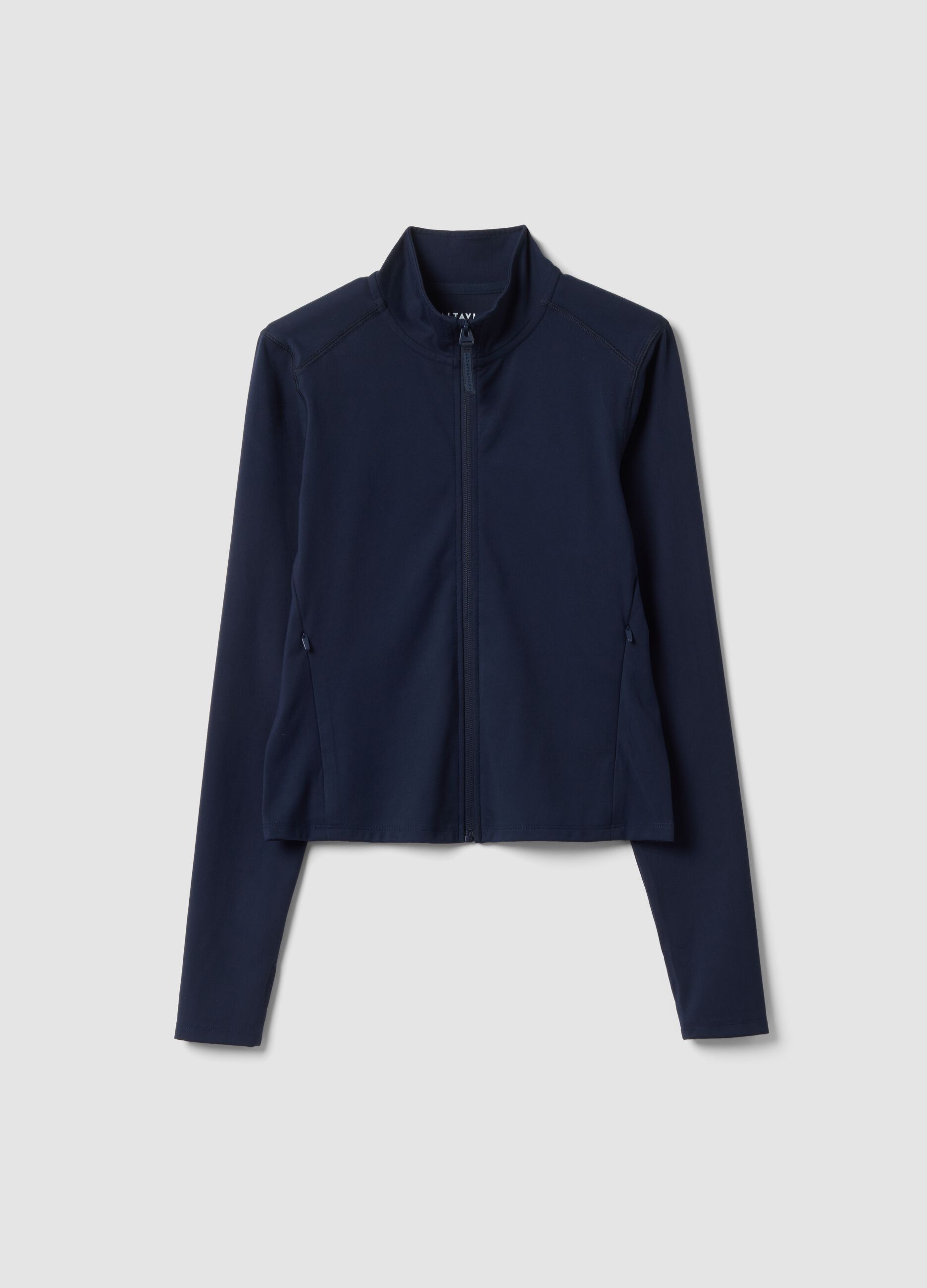 Blue fitted full-zip in stretch fabric ALTAVIA STUDIO