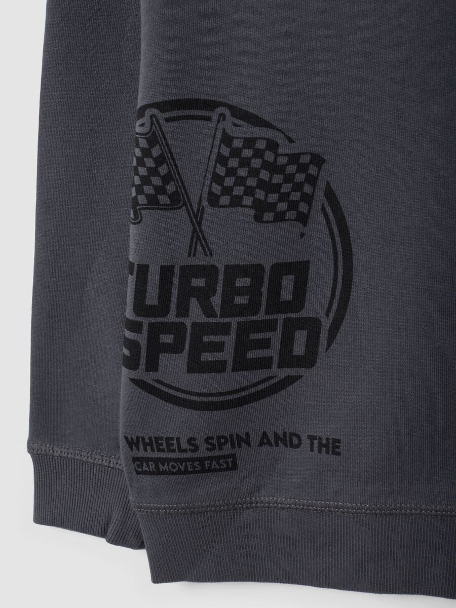 Grey crew-neck sweatshirt in pure organic cotton_3