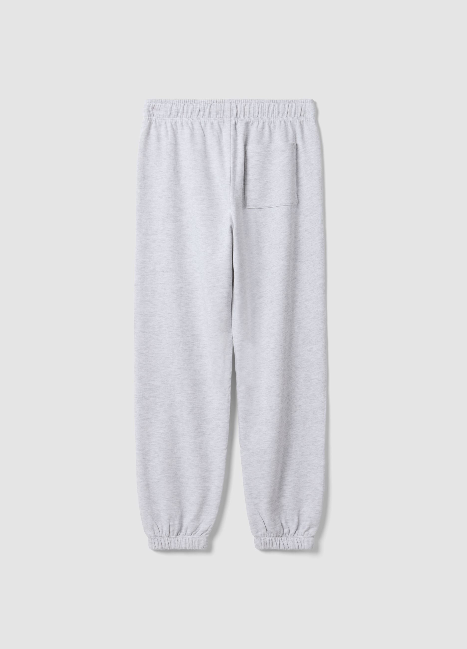 Grey pure cotton jogger trousers