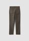 Grey stretch cotton five-pocket trousers_1