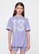 Purple T-shirt with sporty design_0